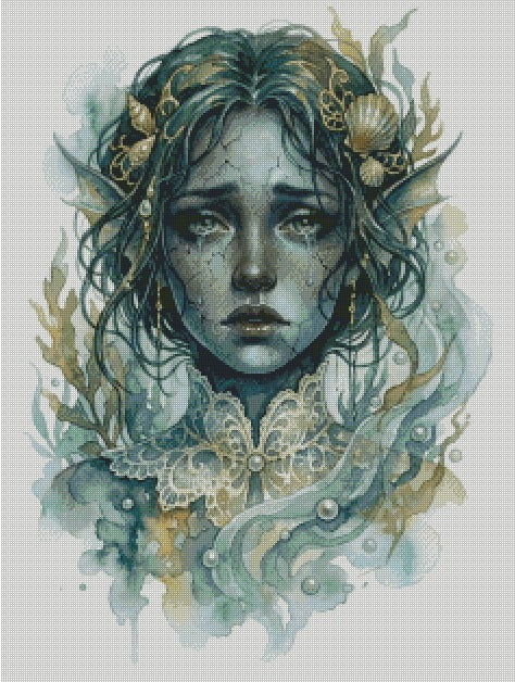 The Drowned Siren of the Gilded Abyss © 60x80