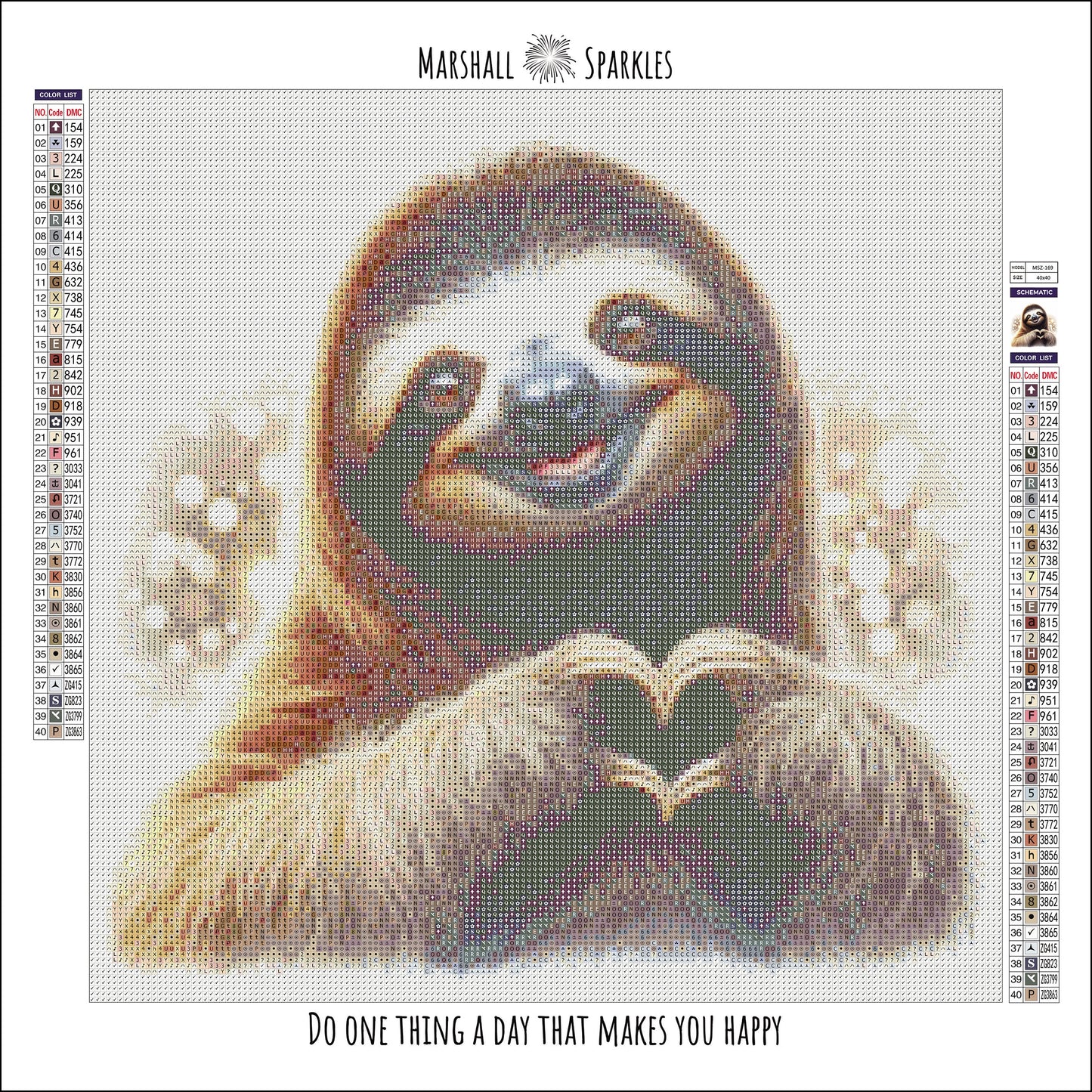 Sloth Valentine © 40x40 (print to order)