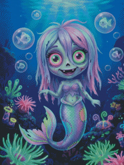 Bubble‑Brain Mermaid © 60x80