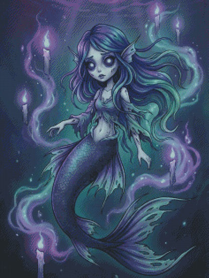 Shark‑Bitten Mermaid © 60x80