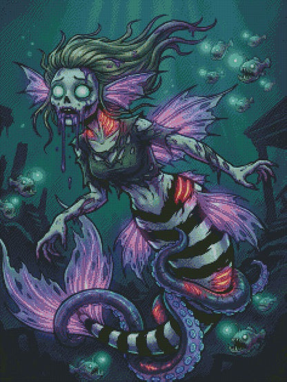 Kraken‑Cursed Mermaid © 60x80