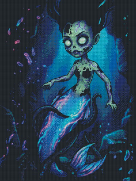 Tide‑Haunted Mermaid © 60x80
