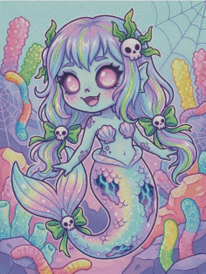 Candy‑Coated Zombie Mermaid © 60x80
