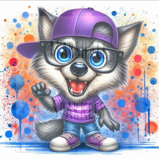 February Wolf Cap Glasses © 40x40 Square Fairy Drill