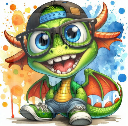 Dragon Cap Glasses © Square Fairy Drill 40x40