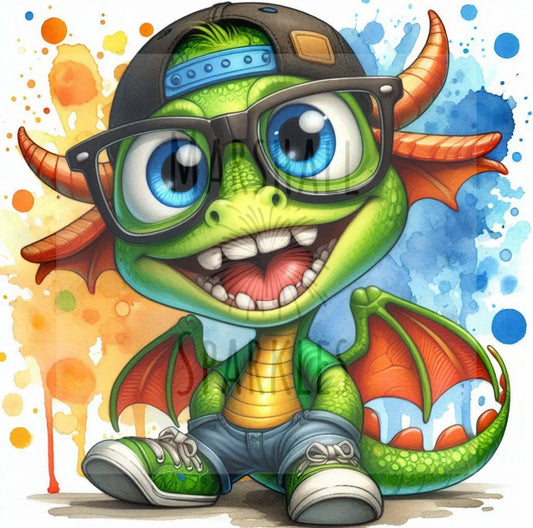 Dragon Cap Glasses © Square Fairy Drill 40x40