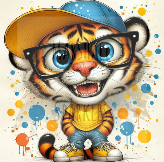 Tiger Cap Glasses © Round Fairy Drill 40x40