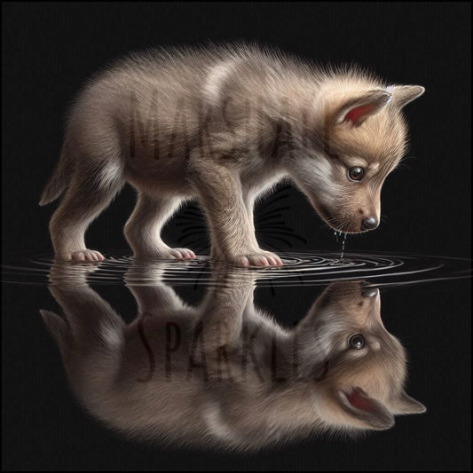 Reflections Collection - Wolf © 40x40 (print to order)
