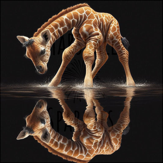 Reflections Collection - Giraffe © 40x40 (print to order)