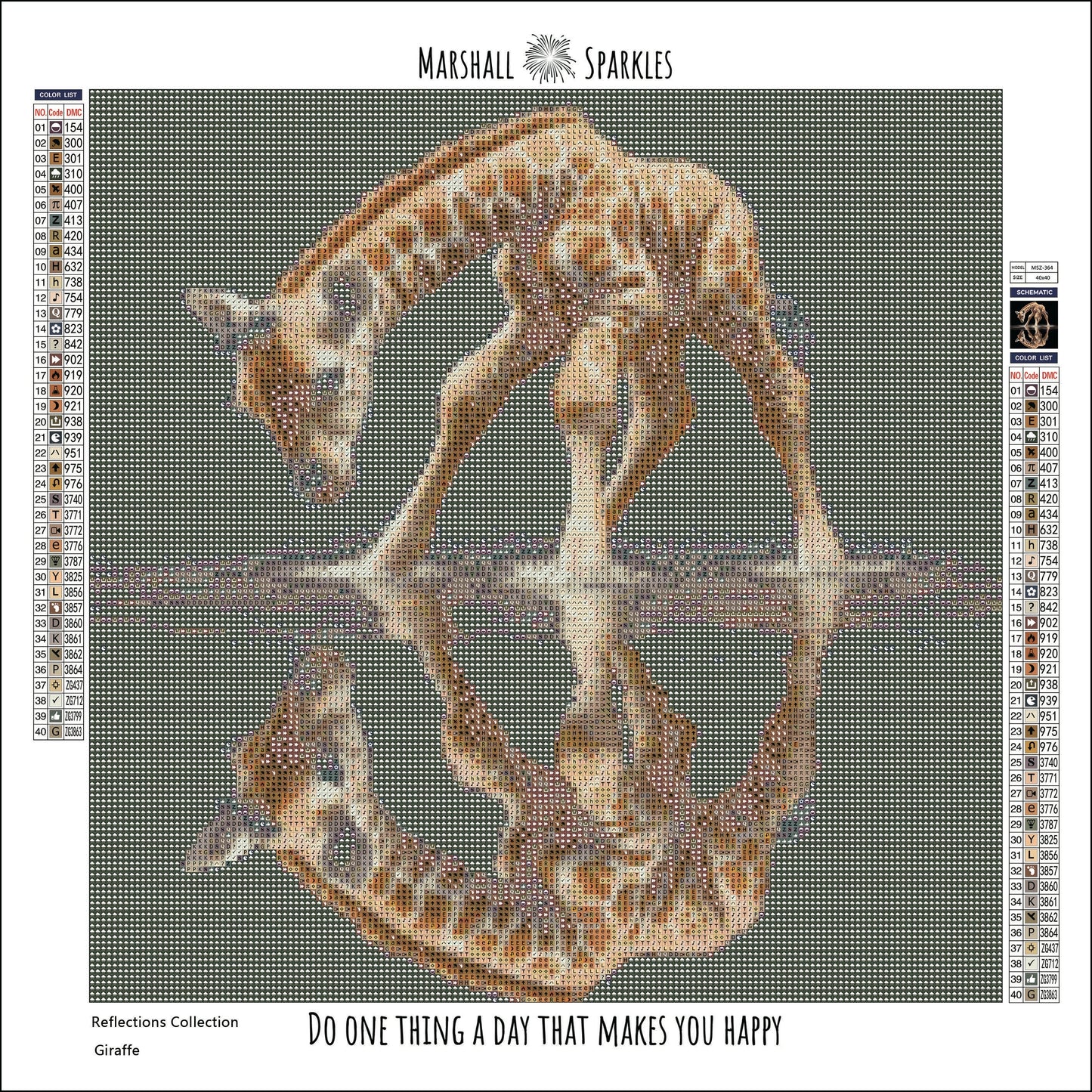 Reflections Collection - Giraffe © 40x40 (print to order)
