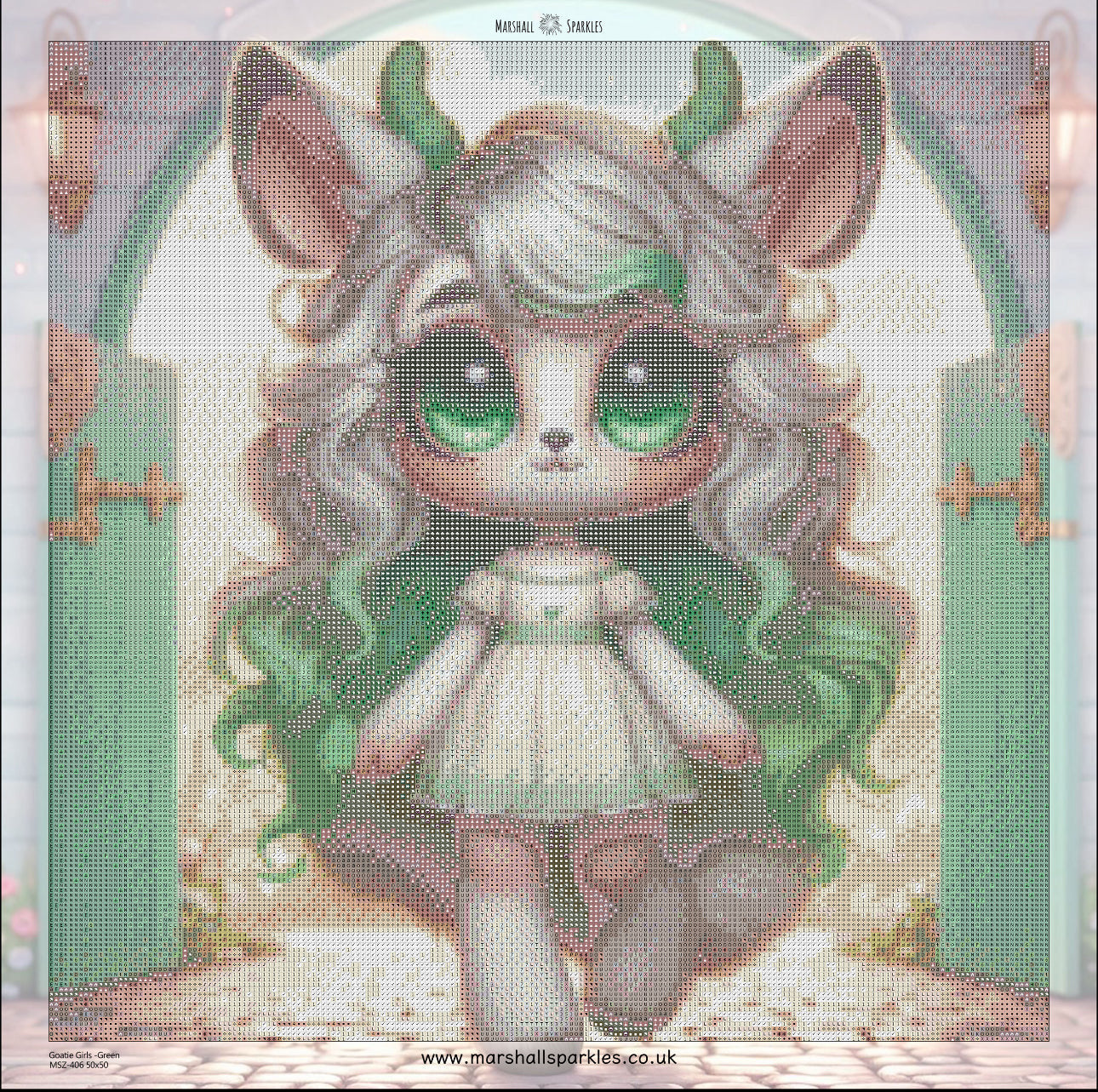 Goatie Girls - Green © 50x50 -  (print to order)
