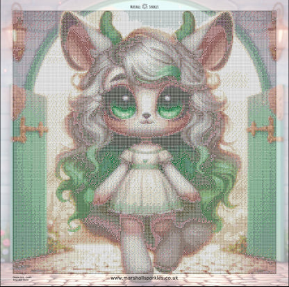 Goatie Girls - Green © 50x50 -  (print to order)