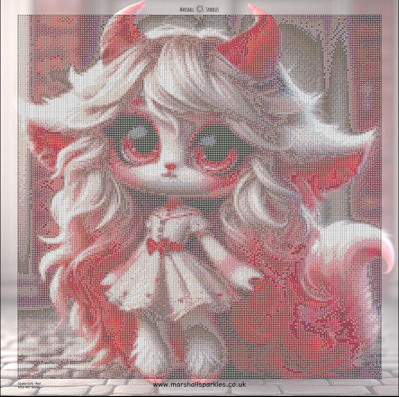 Goatie Girls - Red © 50x50 - (print to order)
