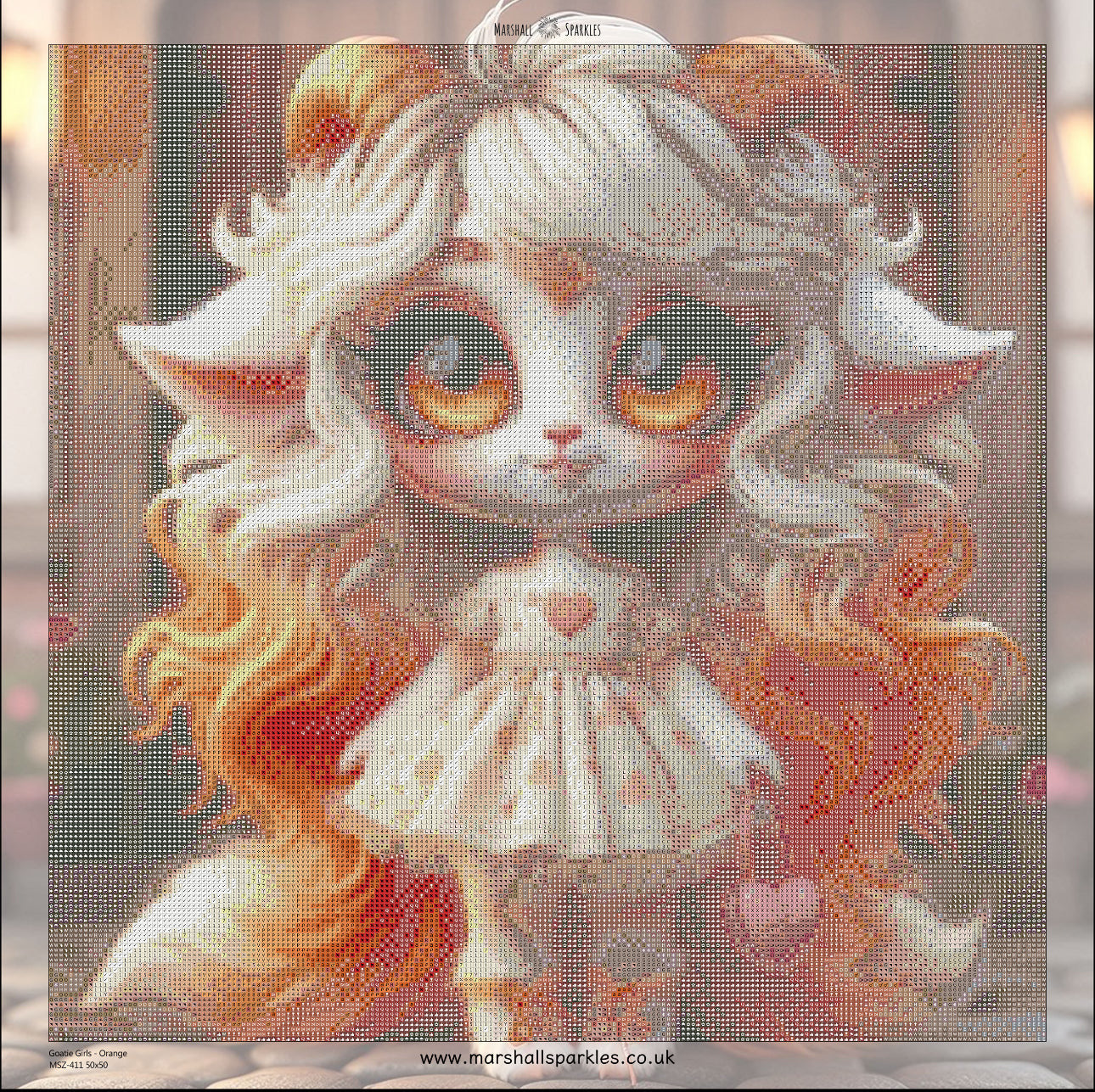Goatie Girls - Orange © 50x50  (print to order)
