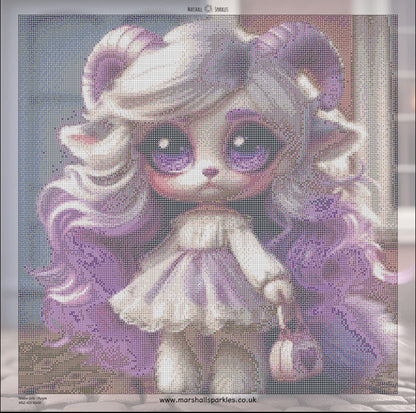 Goatie Girls -Purple © 50x50 - (print to order)