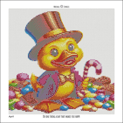 12 Months of Duck (Free Birthday Duck, 13 canvas) © 30x30