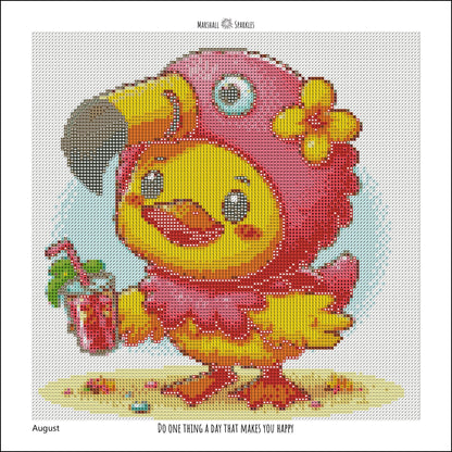 12 Months of Duck (Free Birthday Duck, 13 canvas) © 30x30