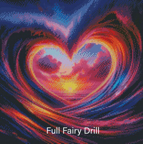 Heart © 40x40  Square FULL FAIRY OR FULL CRYSTAL DRILL