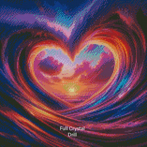 Heart © 40x40  Square FULL FAIRY OR FULL CRYSTAL DRILL