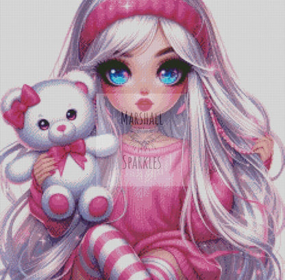 Teddy Bear Girls Pink © 60x60