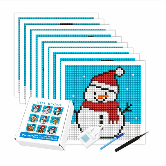 Christmas Mini 10x10 set of 9 Square with AB