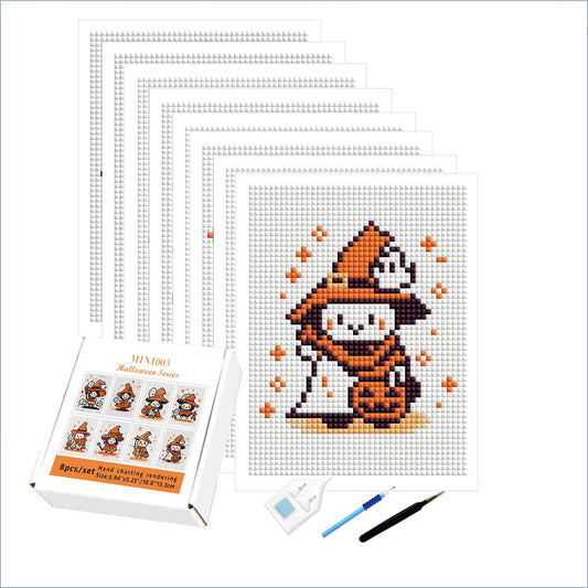 Halloween Series 10x13.5 set of 8 Square with AB