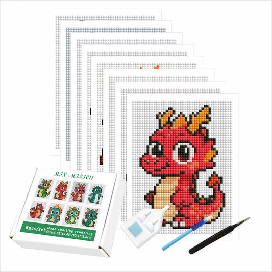 Dragon Mini 10.4x13.8 set of 8 Square with AB