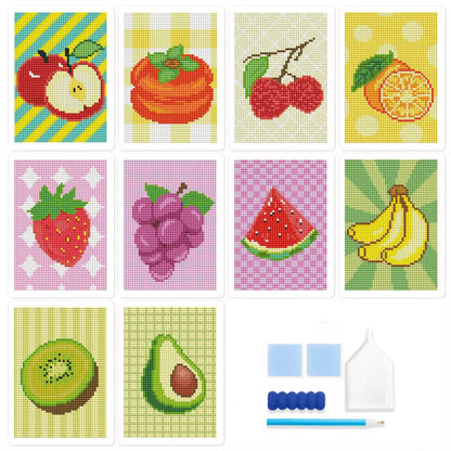 Fruit Mini 10.9x15.4 set of 10 Square with AB