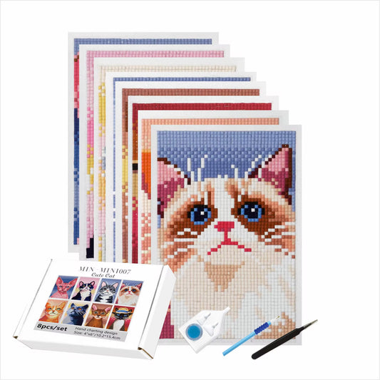 Cats Mini 10.2x15.4 set of 8 Square