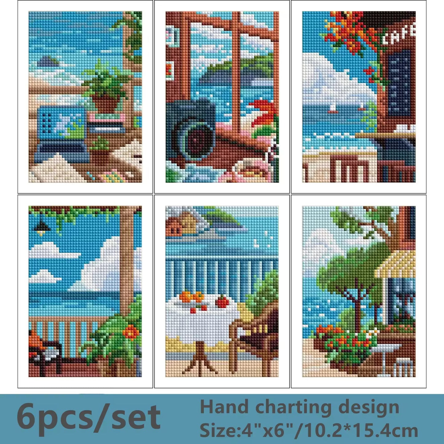 Holiday Mini 10.2x15.4 set of 6 Square with AB