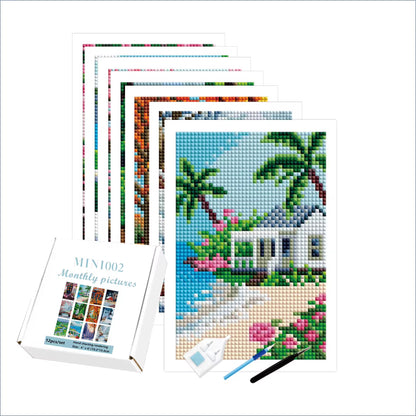 Monthly Mini 10.2x15.4 set of 12 Square AB