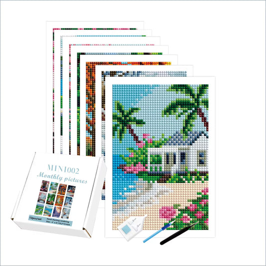 Monthly Mini 10.2x15.4 set of 12 Square AB