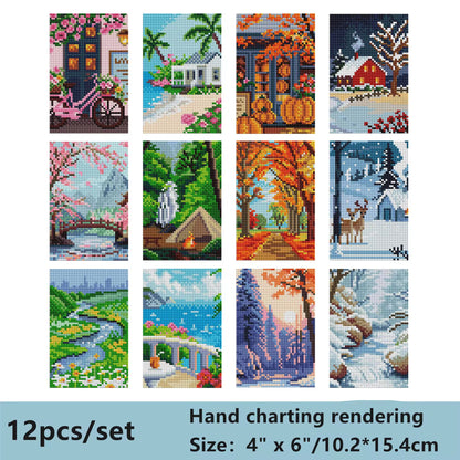 Monthly Mini 10.2x15.4 set of 12 Square AB