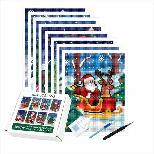 Christmas Mini 13.14x18.1 set of 8 Square AB