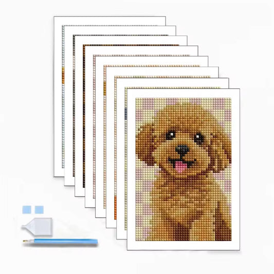 Dog Mini 10.2x15.4 set of 8 Square