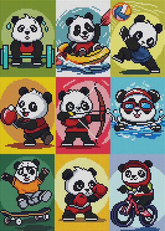 Panda Mini 10.9x15.4 set of 9 Square AB