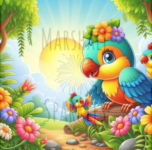 Polly & Pea © 40x40 (print to order)