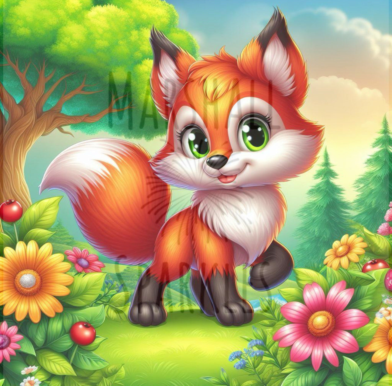 Foxy © 40x40 (print to order)