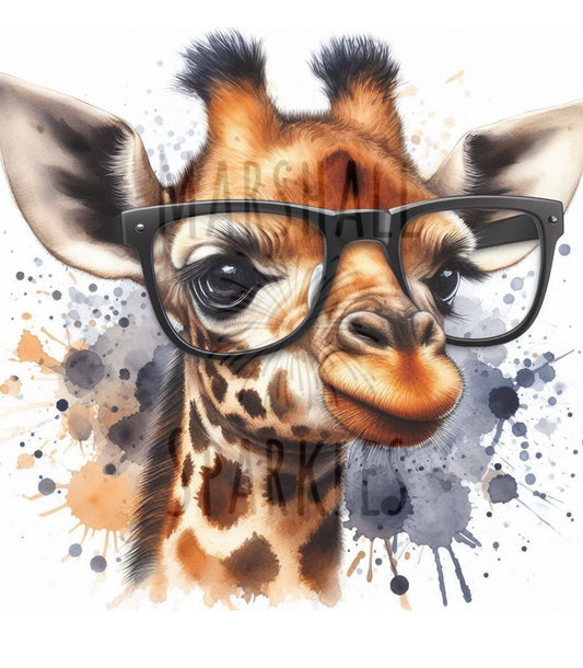 Giraffe Splash Glasses © 40x40