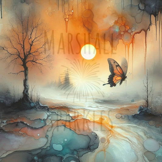 Butterfly Dawn ©  50x50