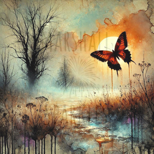 Butterfly Dusk ©  50x50