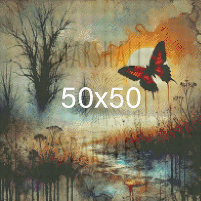 Butterfly Dusk ©  50x50