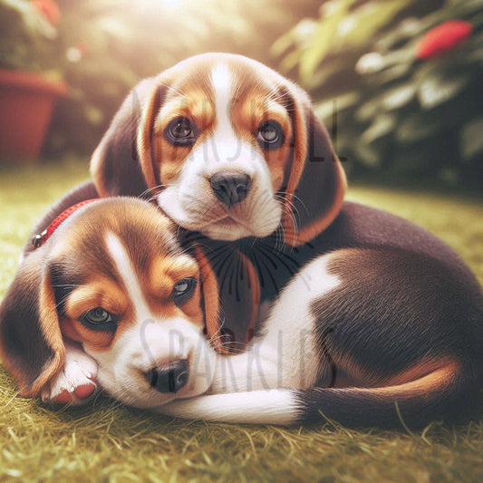Beagles ©  50x50 (print to order)