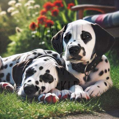 Dalmatians ©  50x50 (print to order)