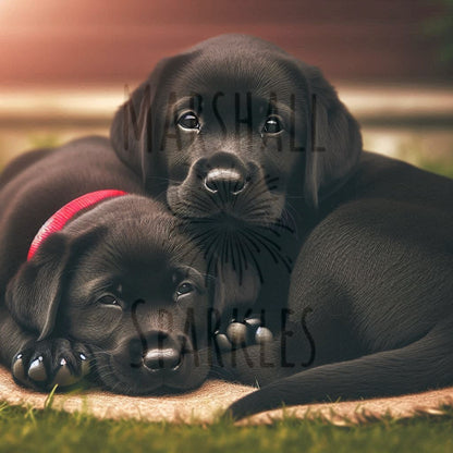 Black Labradors ©  50x50 (print to order)