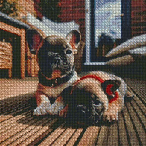 Frenchies ©  50x50 (print to order)