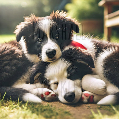 Border Collie ©  50x50 (print to order)