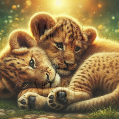 Lion Cubs ©  50x50 (print to order)