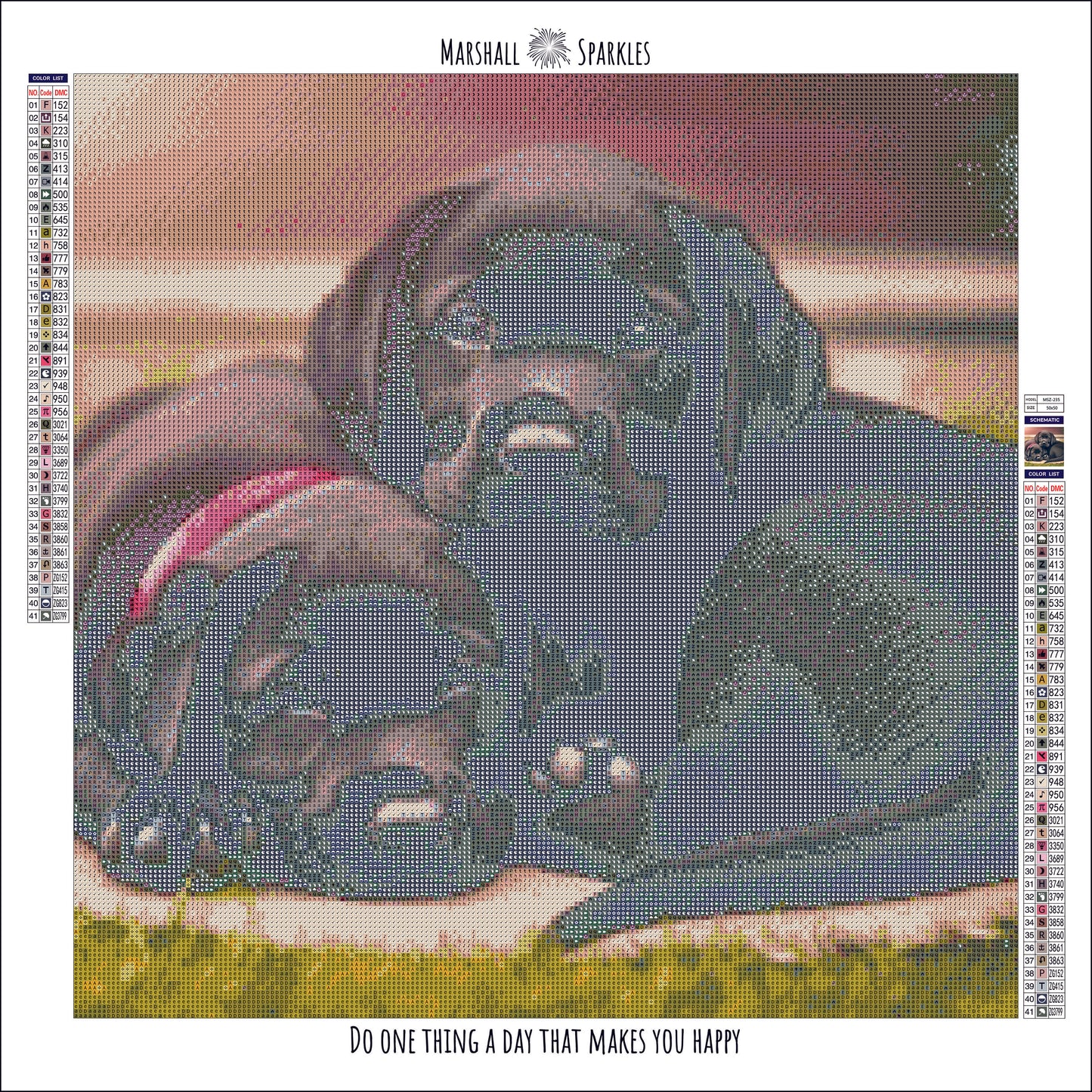 Black Labradors ©  50x50 (print to order)