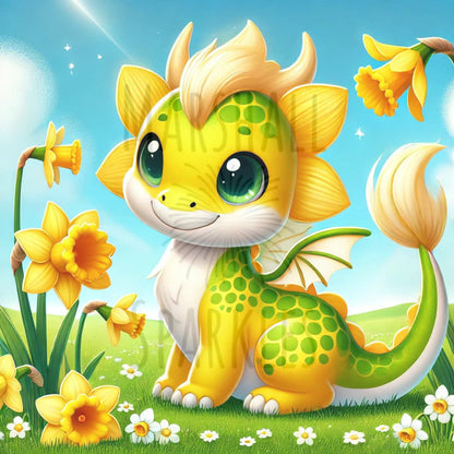 12 Months of Dragons ( 13 canvas, Free Birthday Dragon) © 30x30